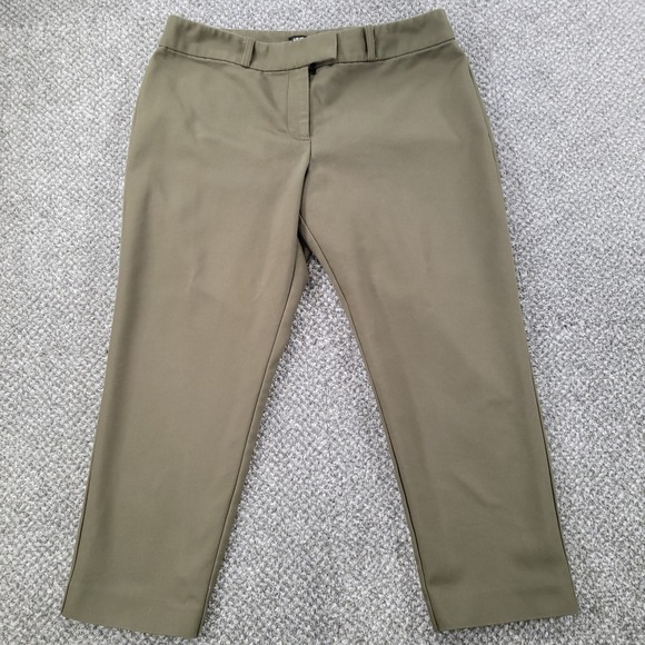 Liz Claiborne Pants - Liz Claiborne Career Petite Emma Classic Olive Green Cropped Pants 12P Straight